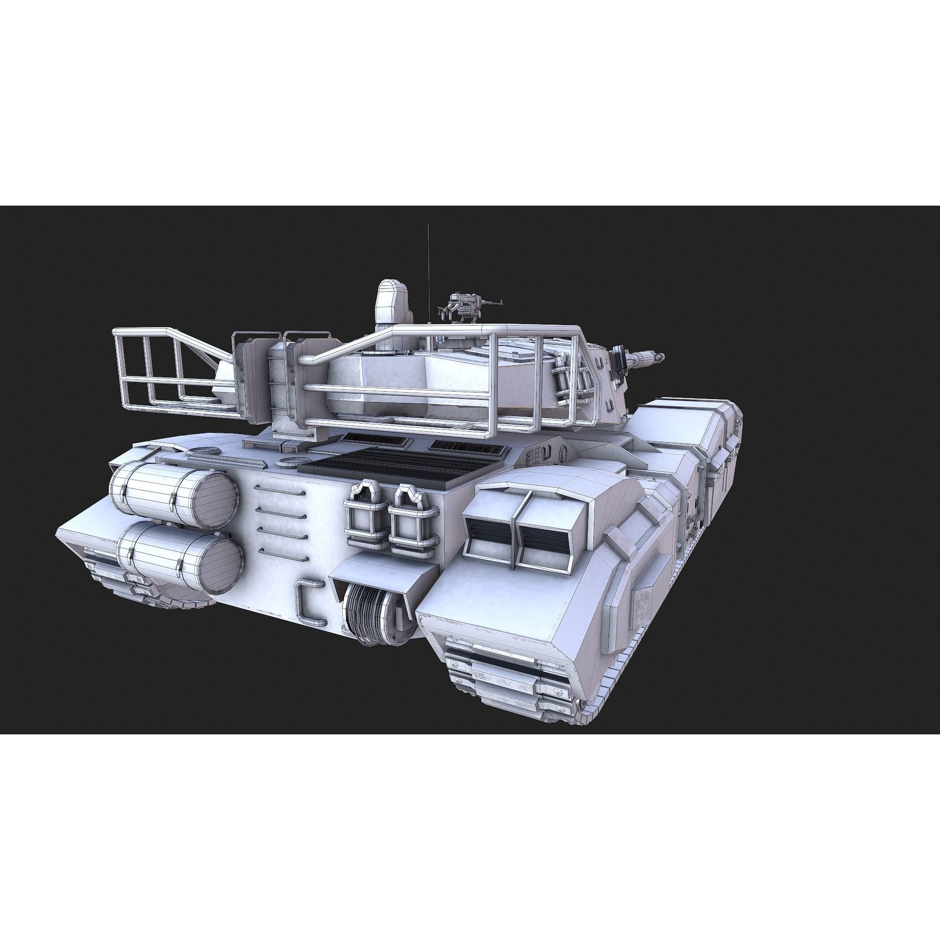 Type 61 Tank - Low-Poly Game-Ready 3D Model - View 32