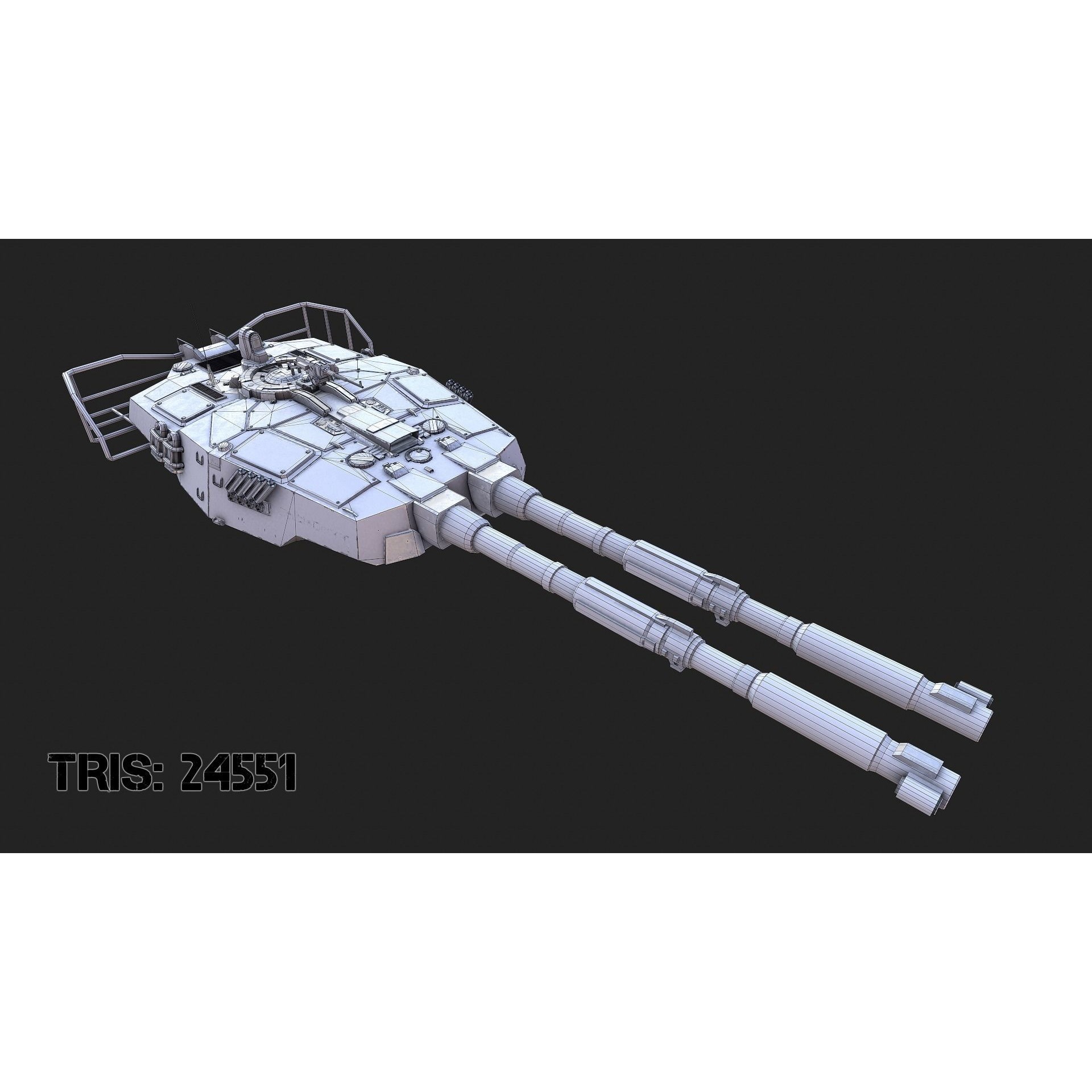 Type 61 Tank - Low-Poly Game-Ready 3D Model - View 34