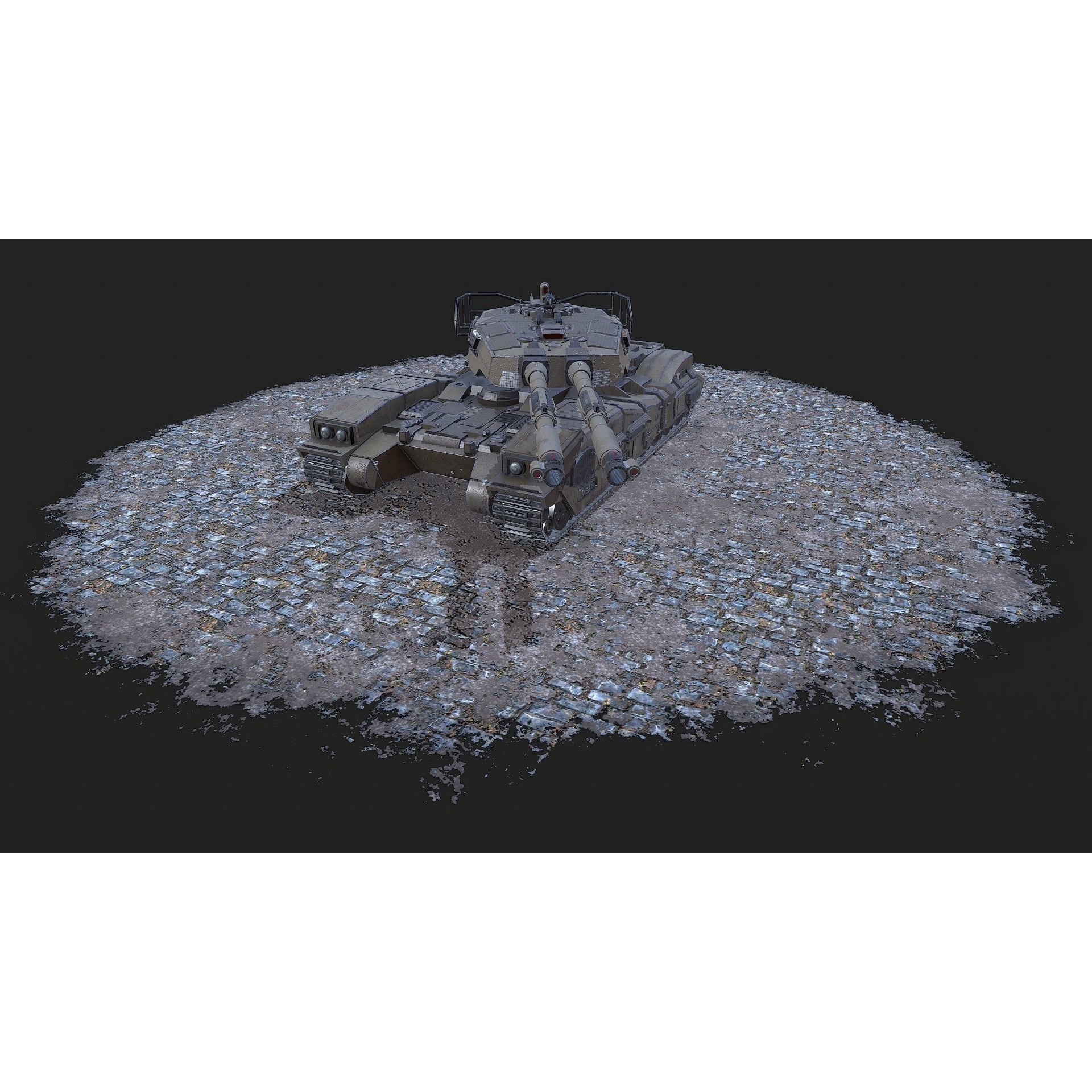 Type 61 Tank - Low-Poly Game-Ready 3D Model - View 4