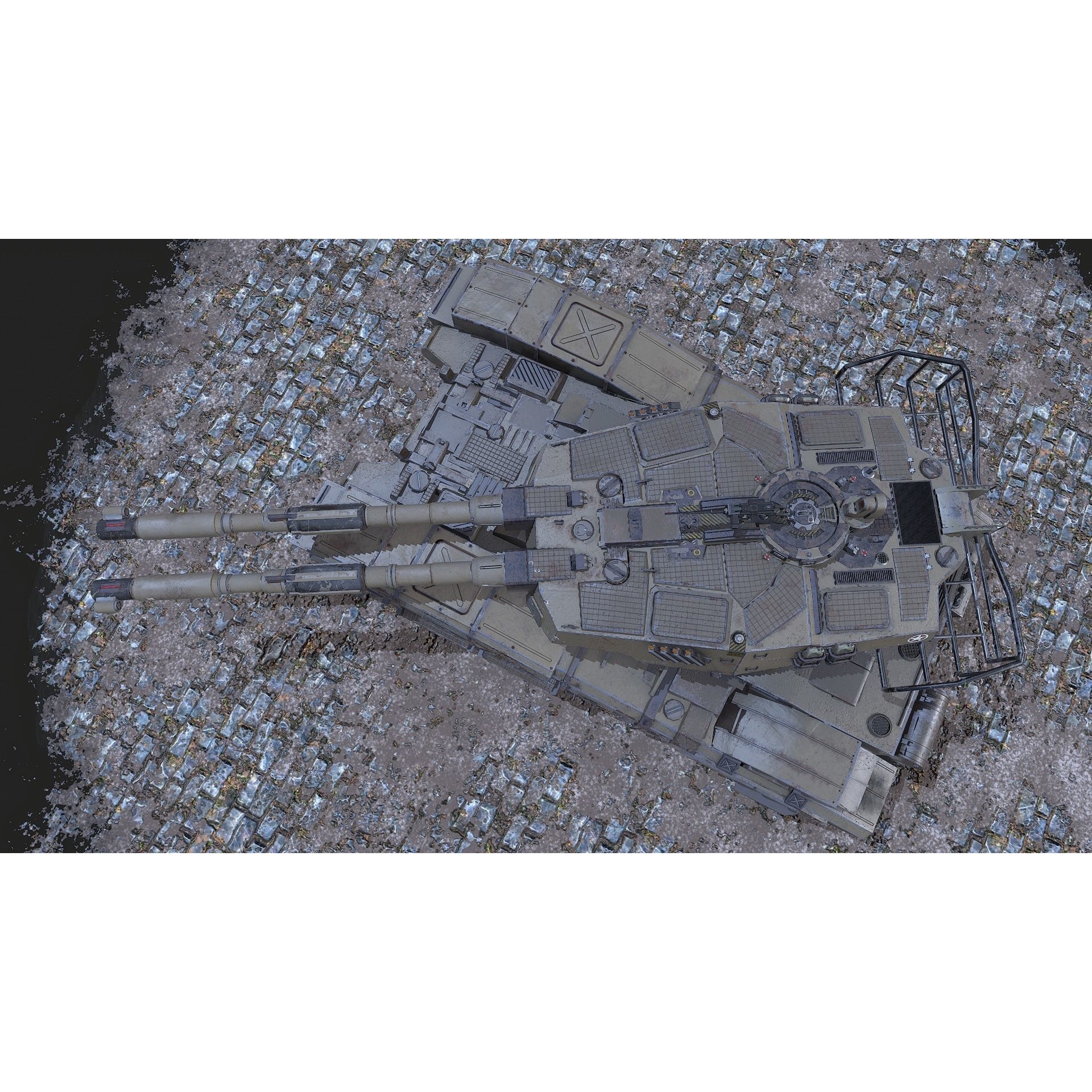 Type 61 Tank - Low-Poly Game-Ready 3D Model - View 5