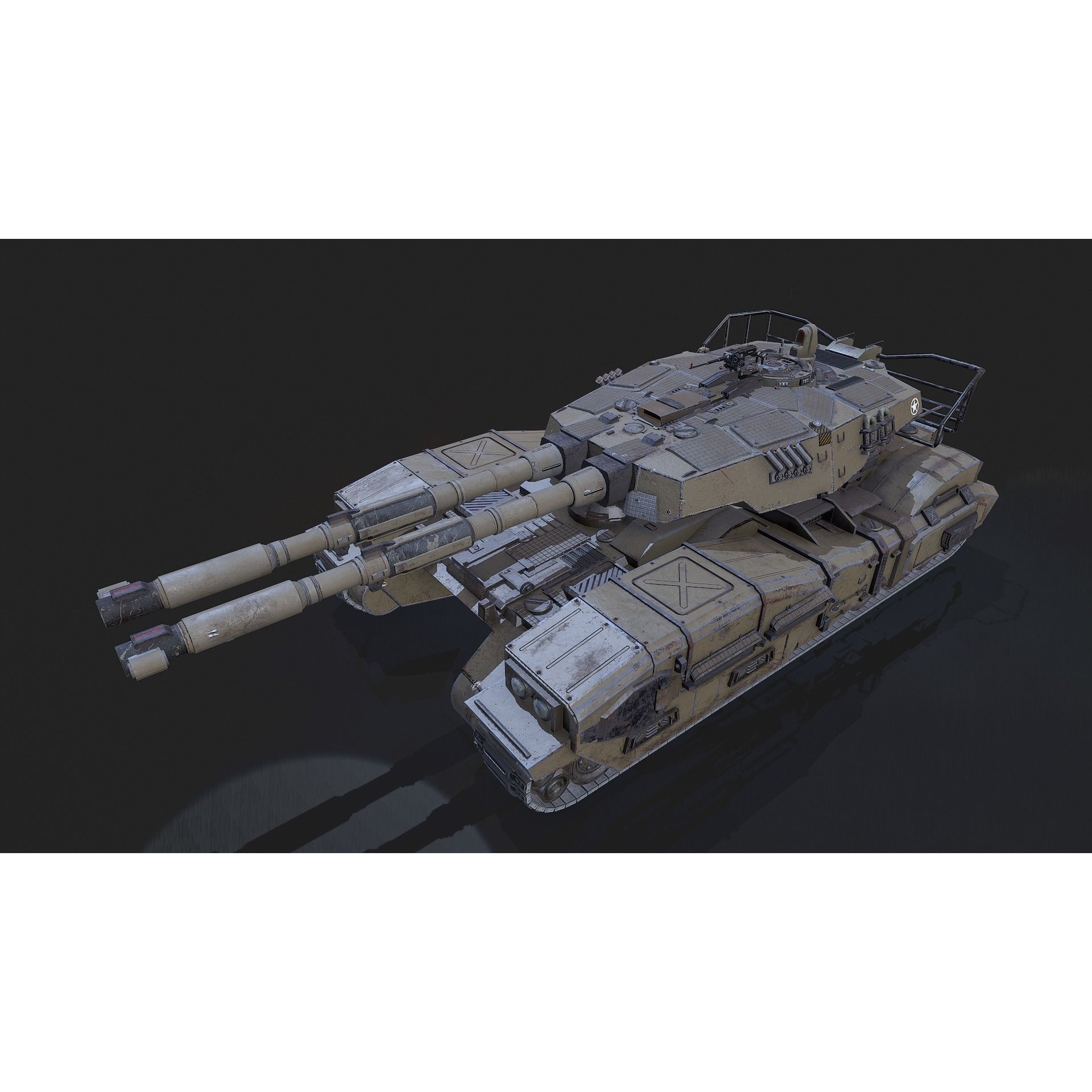 Type 61 Tank - Low-Poly Game-Ready 3D Model - View 8