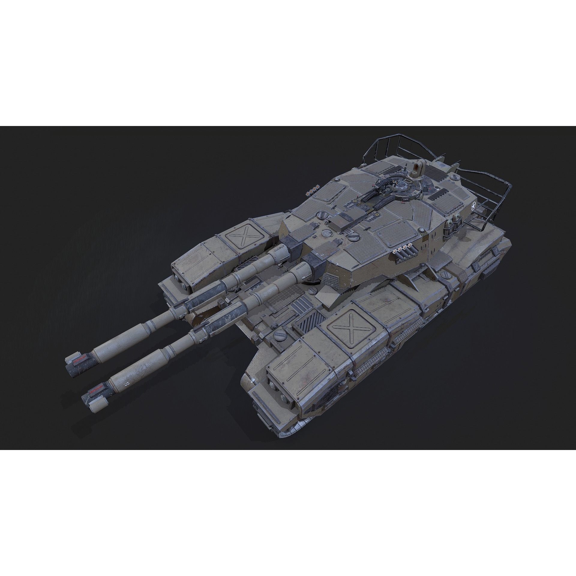 Type 61 Tank - Low-Poly Game-Ready 3D Model - View 9