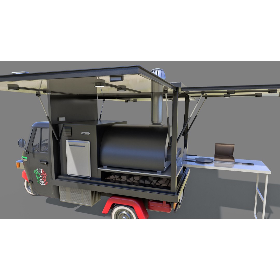 Food Truck 3D Model – Low Poly PBR Game Asset for Unity & Unreal - View 10