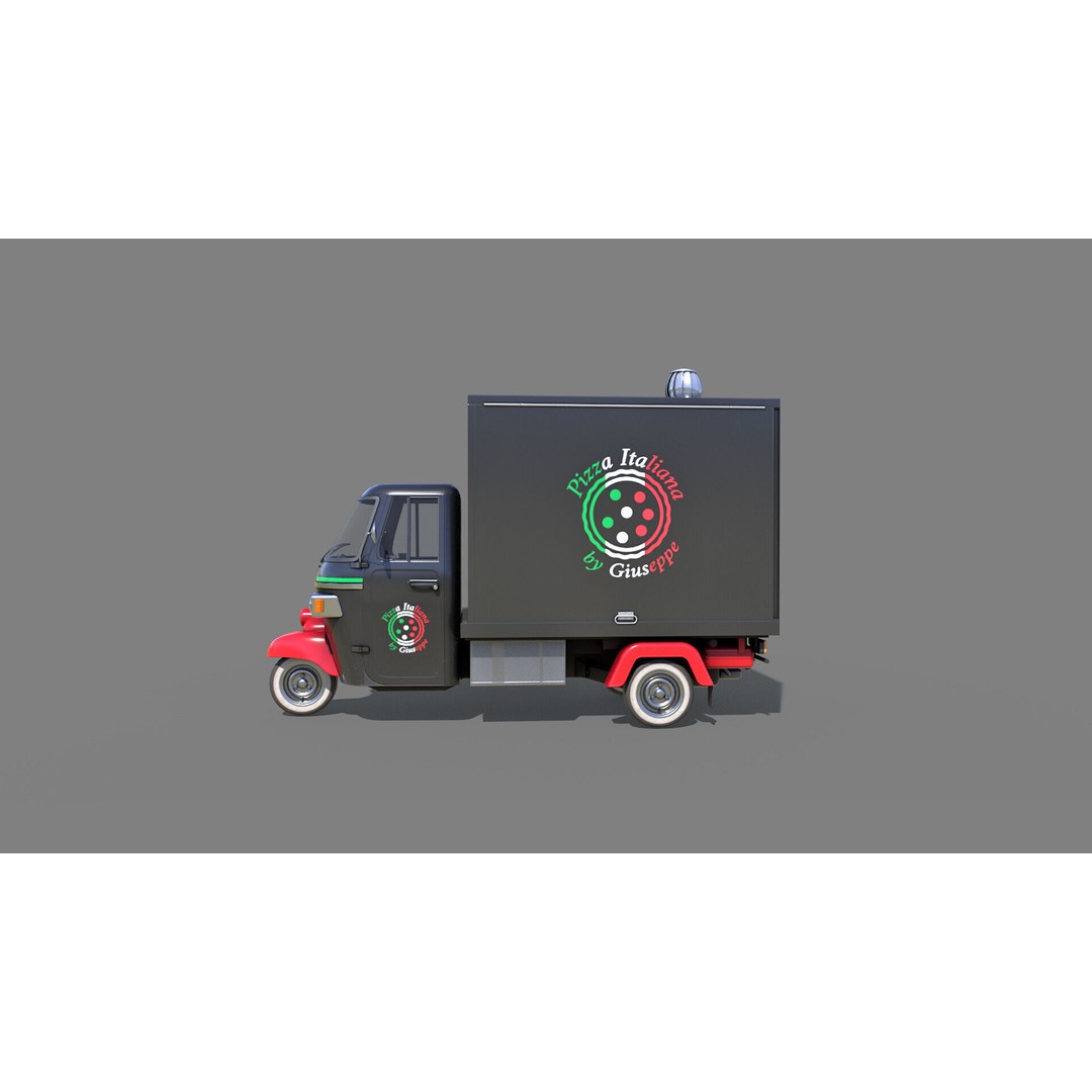 Food Truck 3D Model – Low Poly PBR Game Asset for Unity & Unreal - View 12
