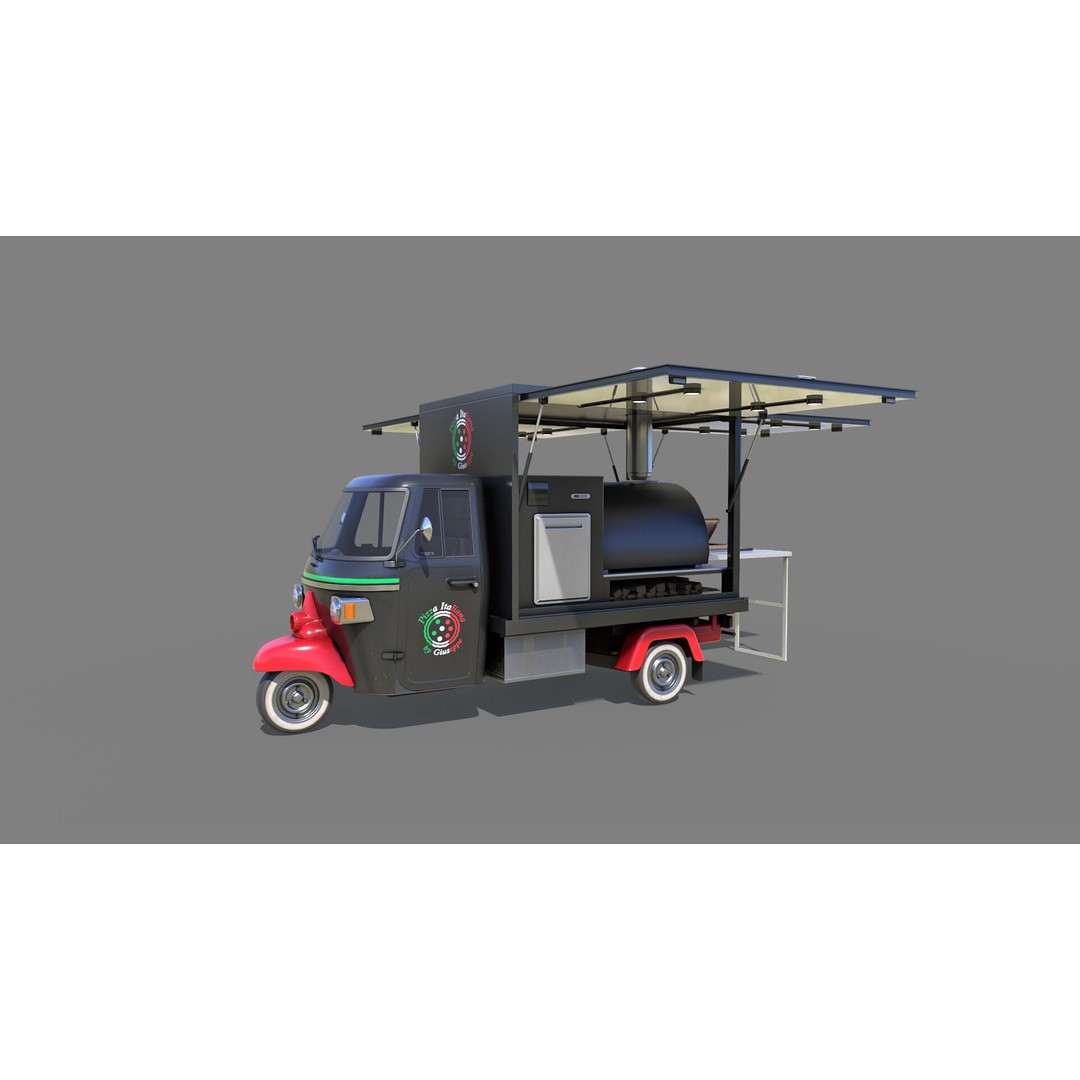 Food Truck 3D Model – Low Poly PBR Game Asset for Unity & Unreal - View 3