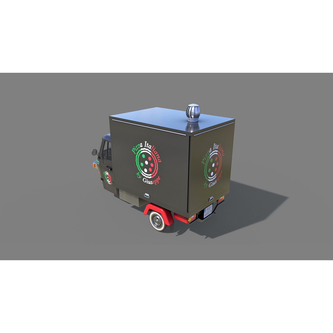 Food Truck 3D Model – Low Poly PBR Game Asset for Unity & Unreal - View 6