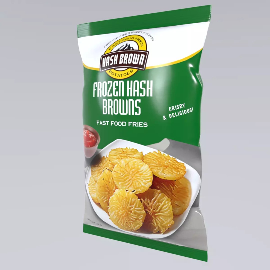 Frozen Hash Browns 3D Model – Low Poly Game Asset, FBX - View 2
