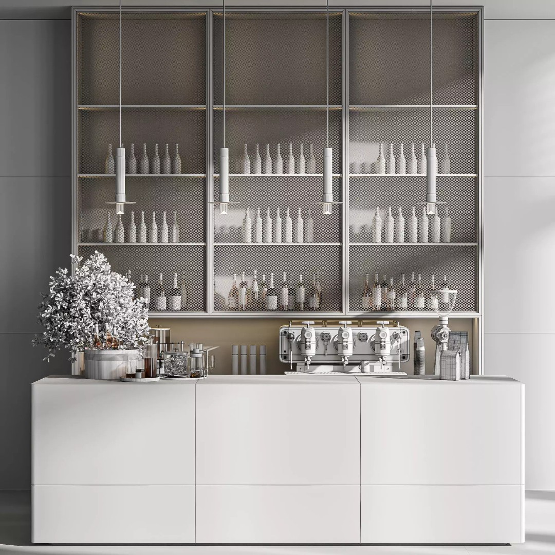 Elixir Bar 3D Model – High Poly Interior Asset, PBR Textures, FBX, OBJ