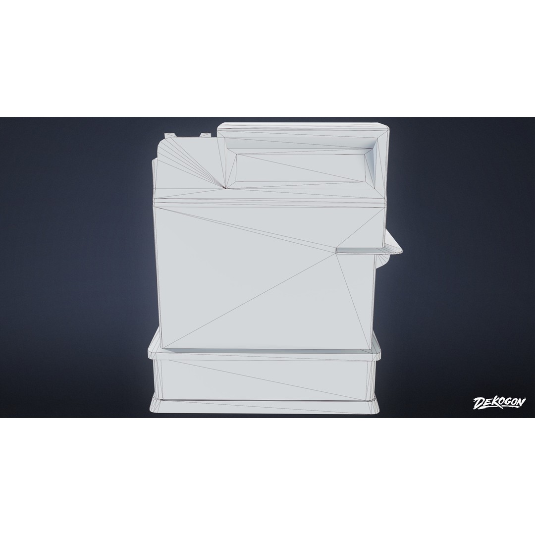 Cash Register 3D Model – Low Poly Game Asset, FBX, PBR Textures