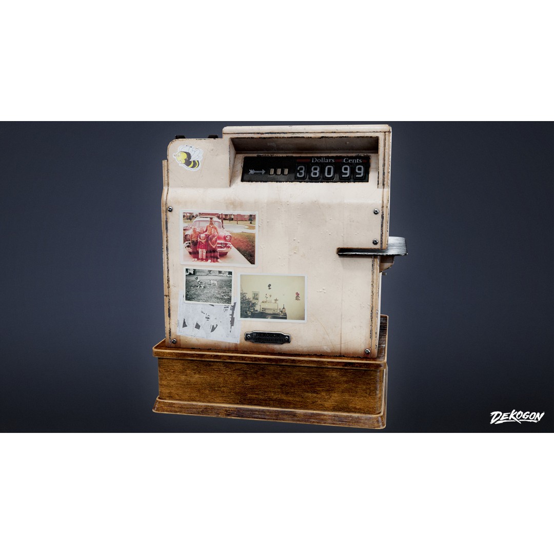 Cash Register 3D Model – Low Poly Game Asset, FBX, PBR Textures - View 5