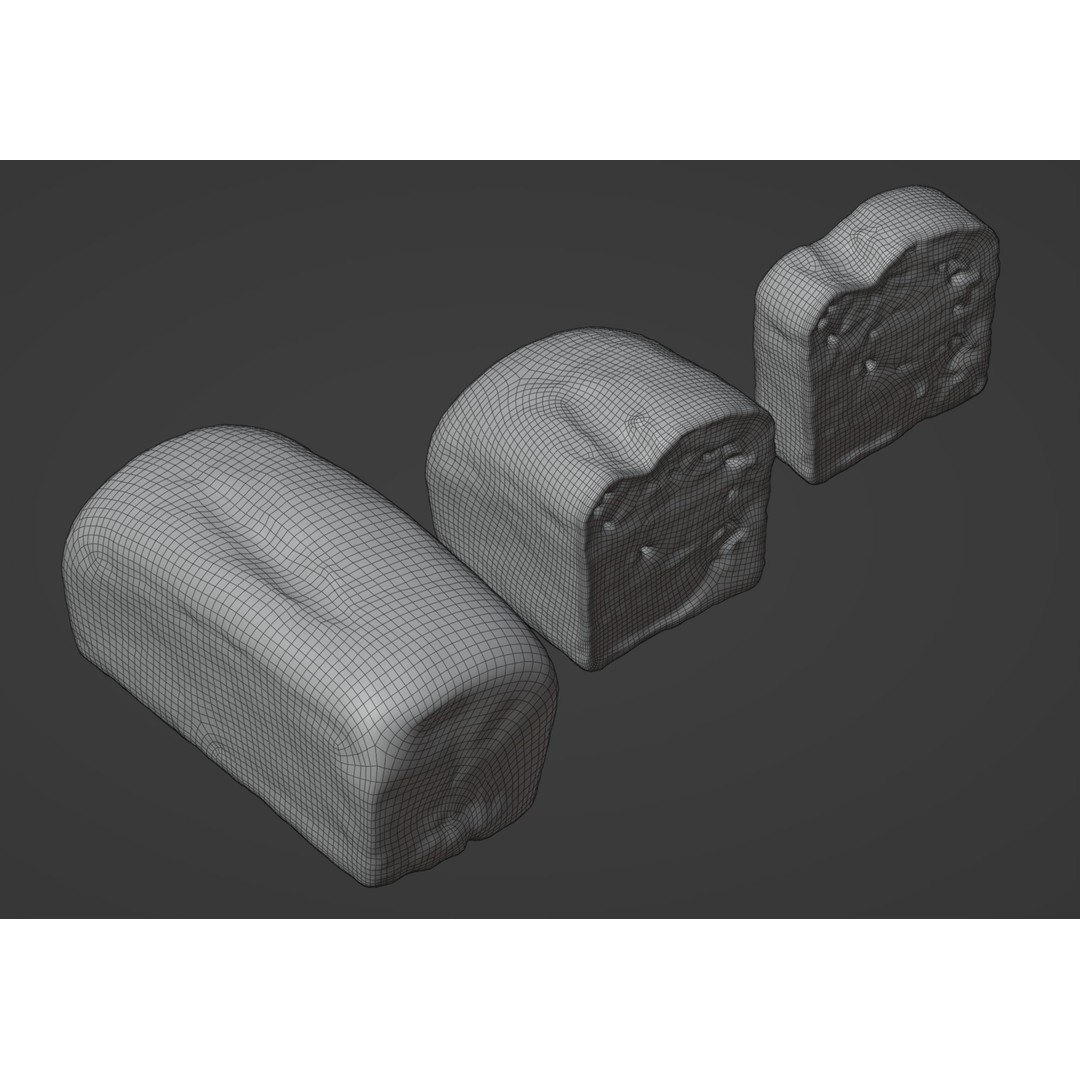 San Francisco Sourdough Loaf 3D Model – Low Poly PBR Asset, FBX & OBJ - View 10