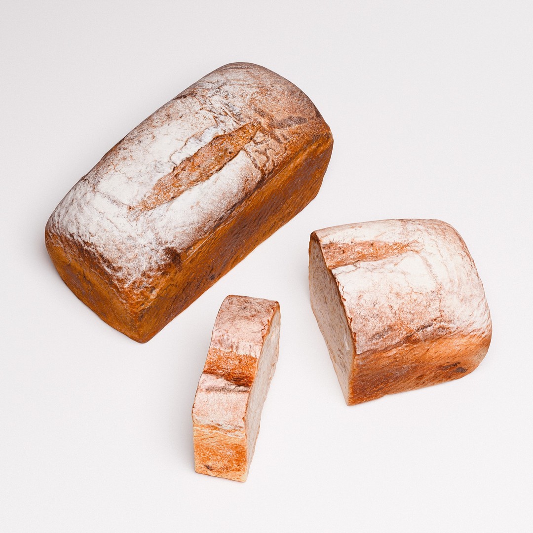 San Francisco Sourdough Loaf 3D Model – Low Poly PBR Asset, FBX & OBJ - View 6