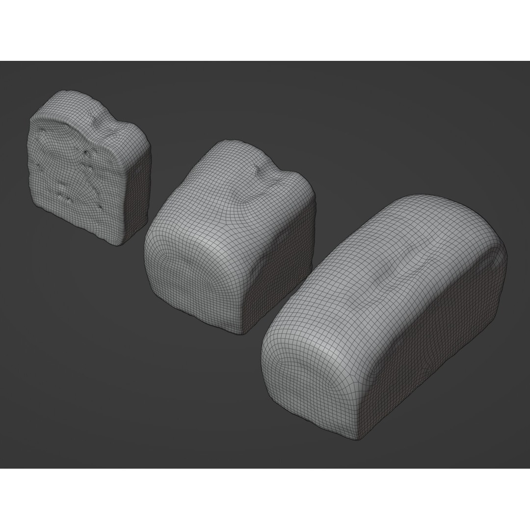 San Francisco Sourdough Loaf 3D Model – Low Poly PBR Asset, FBX & OBJ - View 9