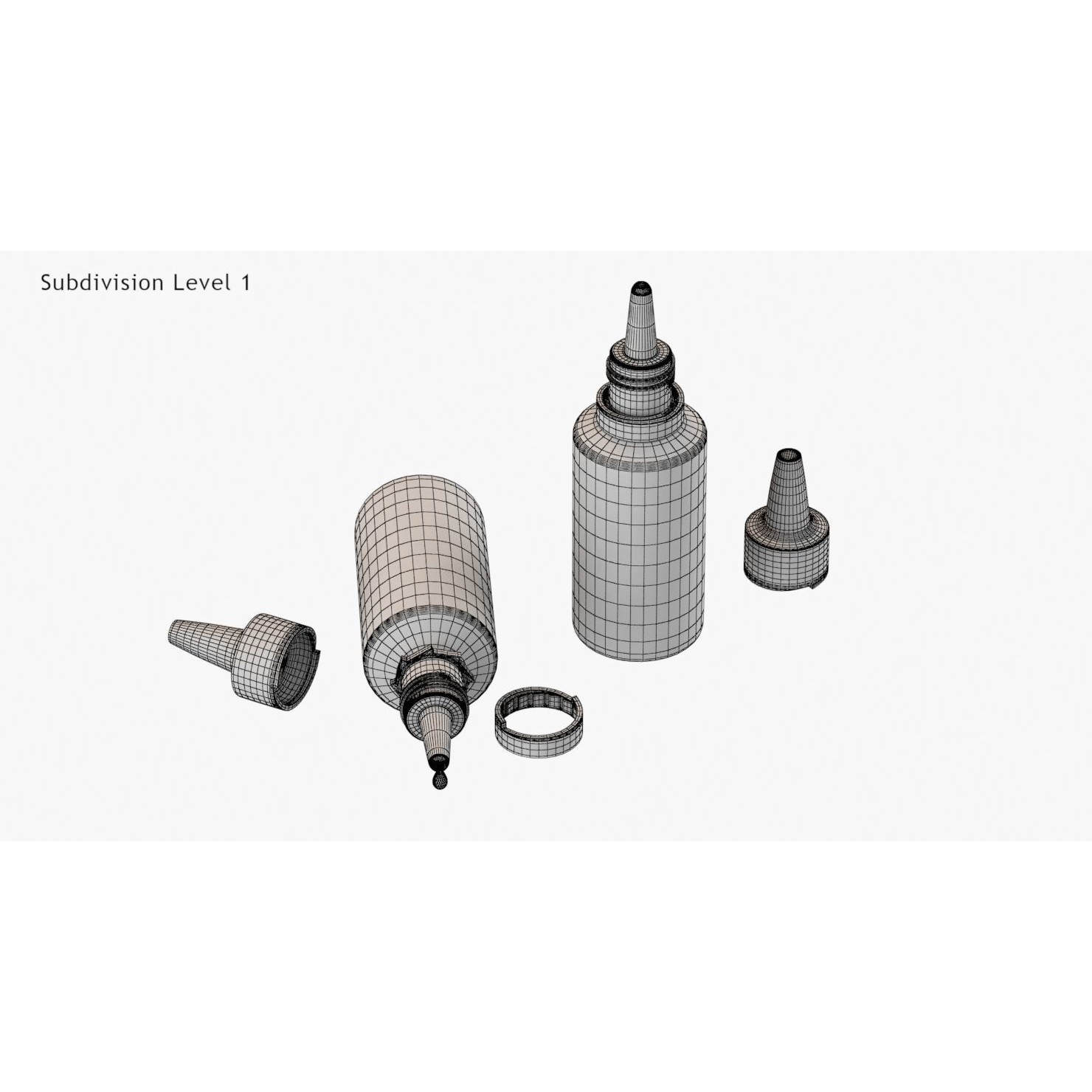 Dropping Bottle - Low-Poly Game-Ready 3D Model - View 10