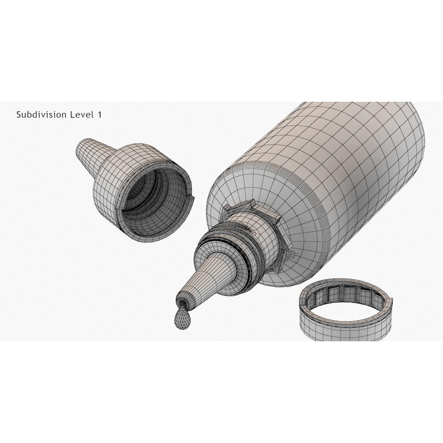 Dropping Bottle - Low-Poly Game-Ready 3D Model - View 15