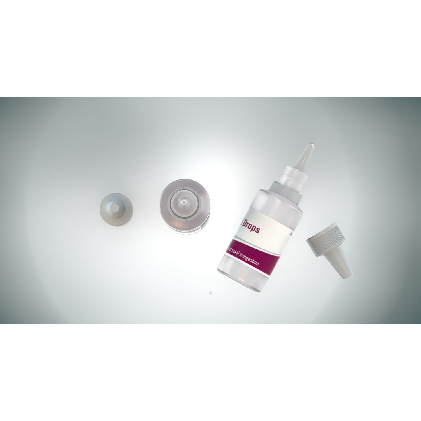 Dropping Bottle - Low-Poly Game-Ready 3D Model - View 3