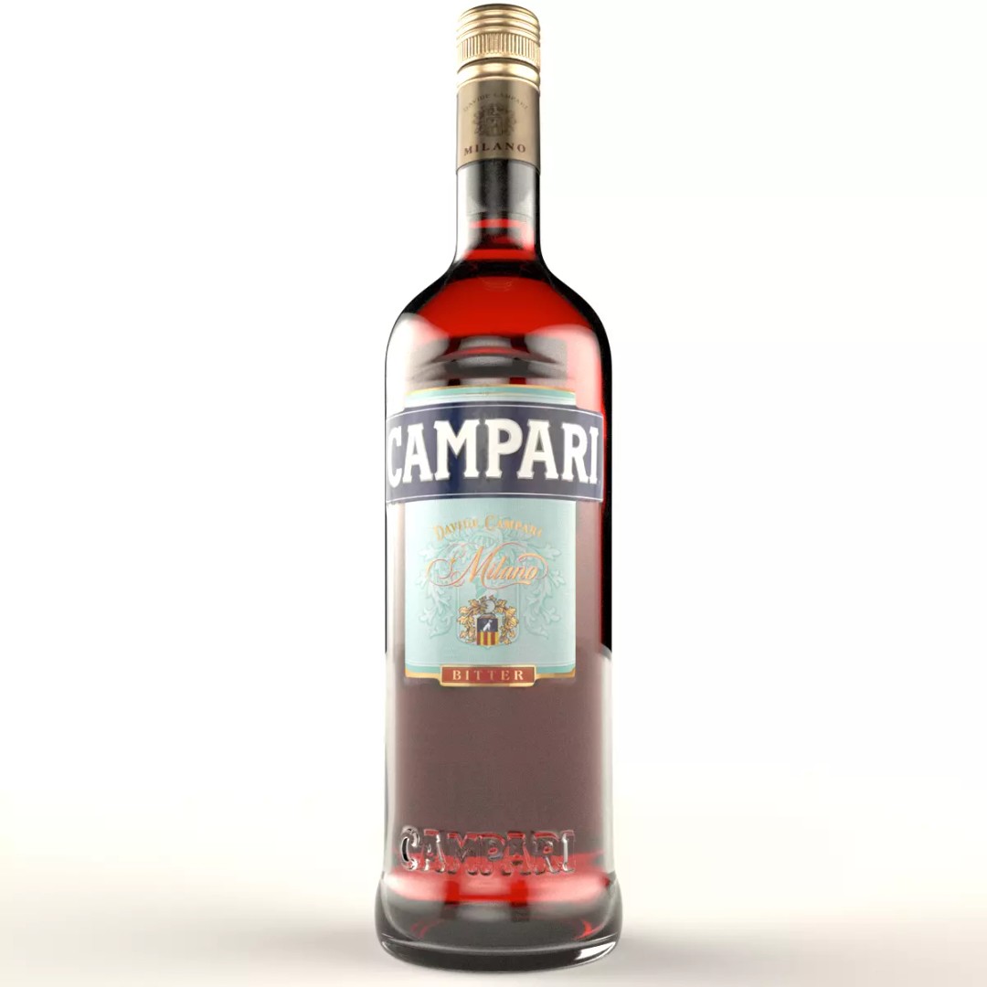 Campari Aperitif 3D Model – Low Poly Beverage Asset, Blender & FBX - View 2