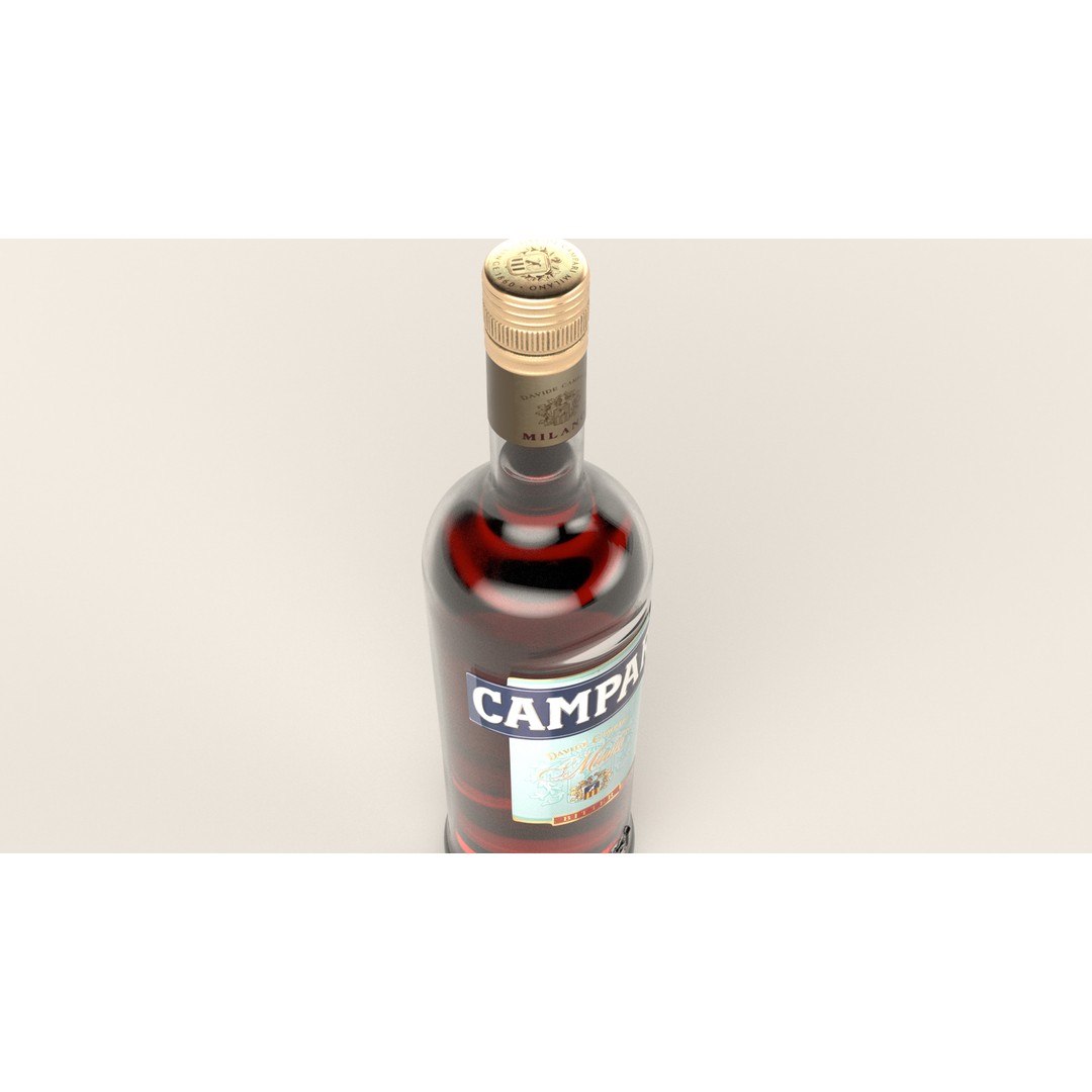 Campari Aperitif 3D Model – Low Poly Beverage Asset, Blender & FBX - View 5