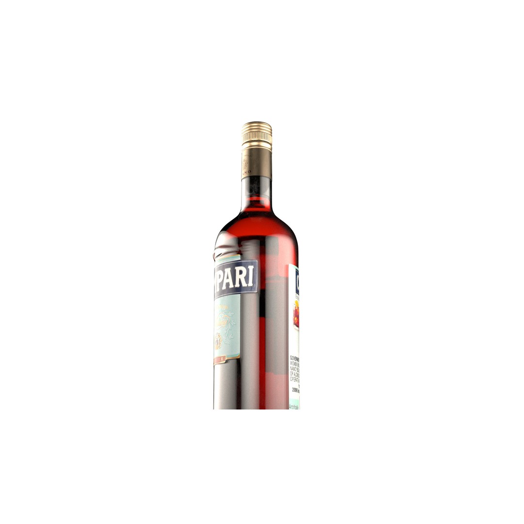 Campari Aperitif 3D Model – Low Poly Beverage Asset, Blender & FBX - View 8