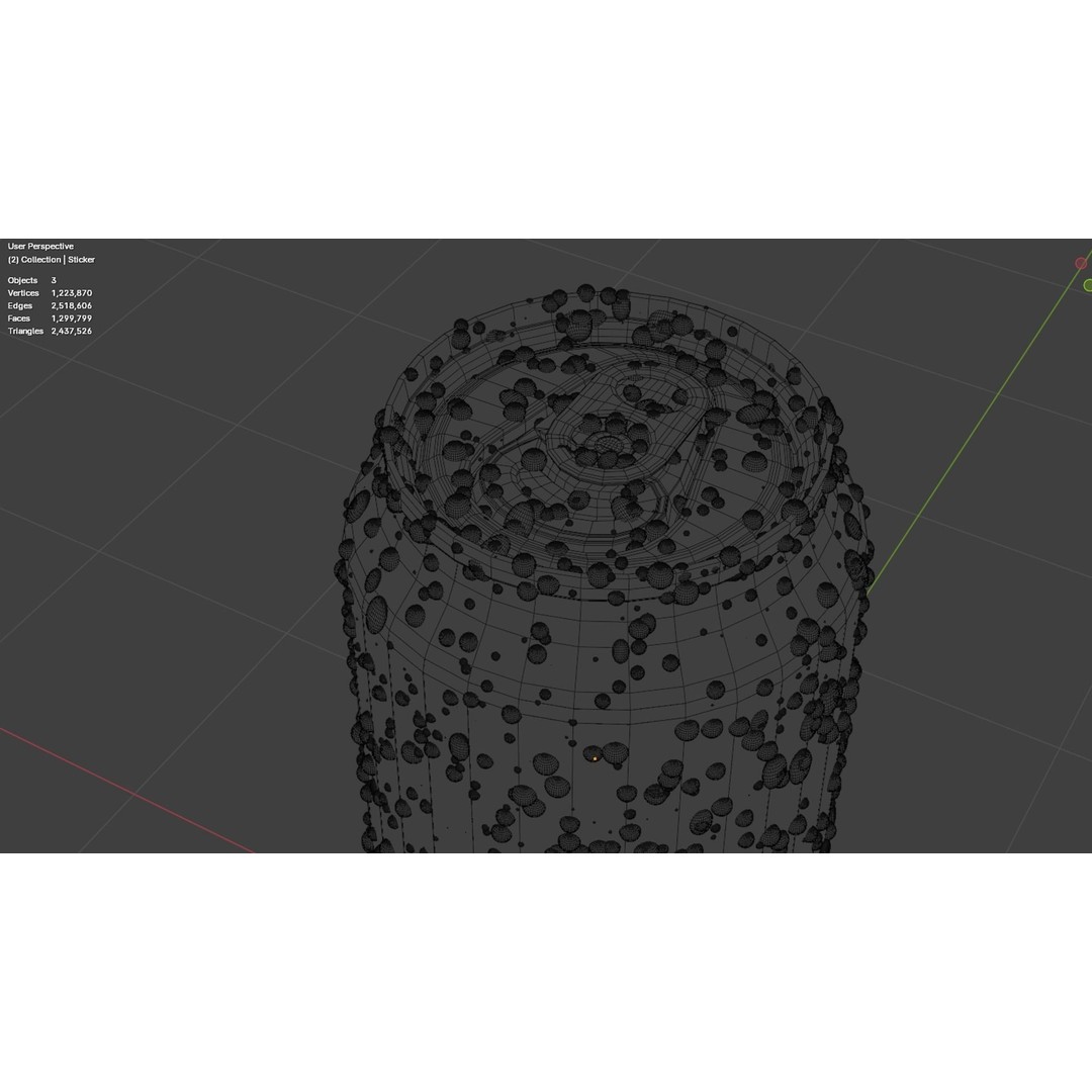 Standard Can 3D Model – Aluminum Beverage with Droplets, PBR Textures - View 10