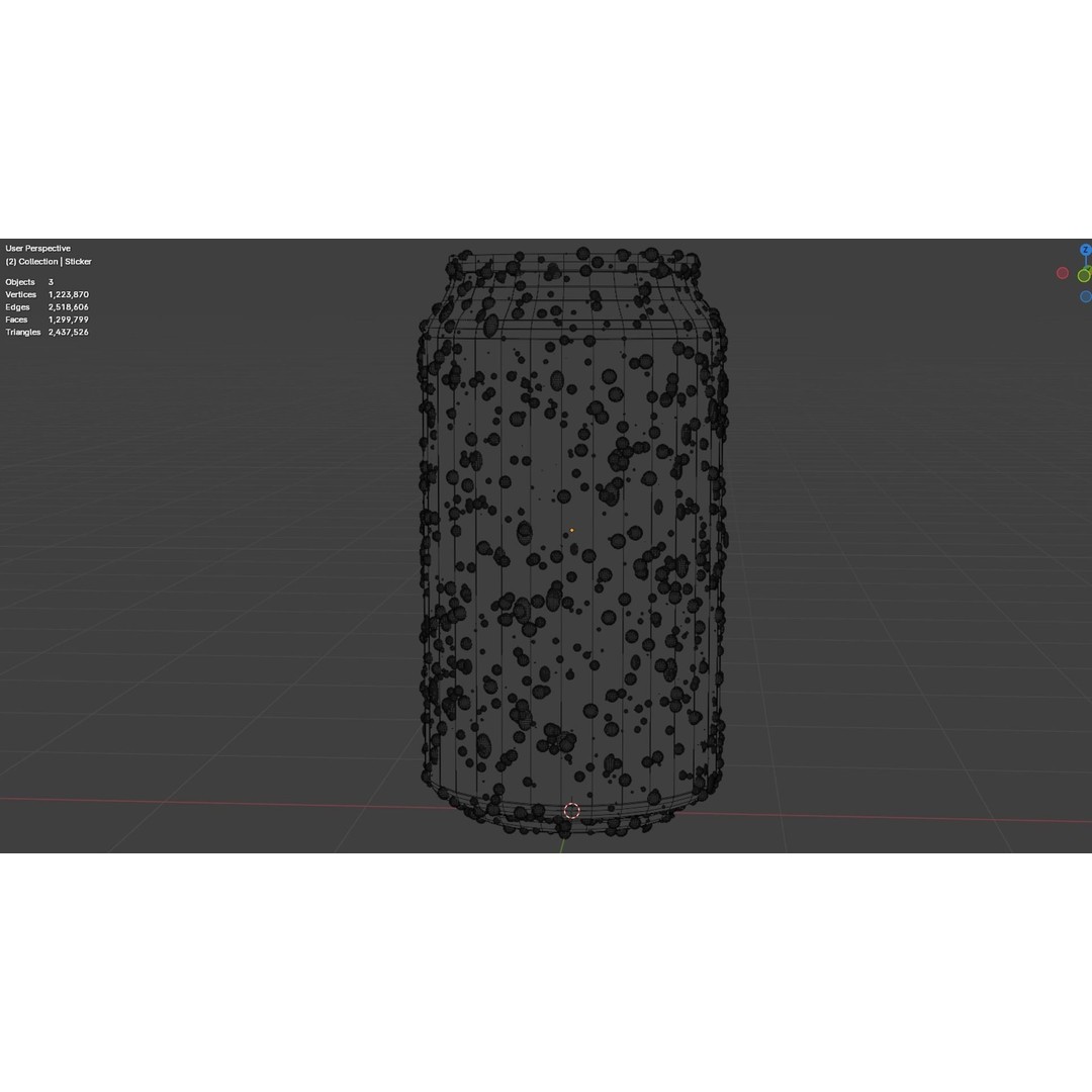 Standard Can 3D Model – Aluminum Beverage with Droplets, PBR Textures - View 12