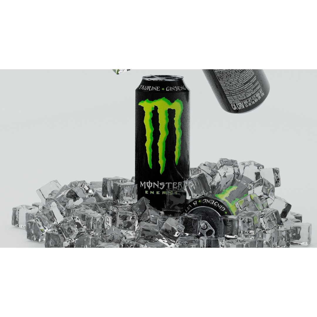Monster Energy Scene 3D Model – Low Poly Game Ready Asset, FBX - View 3