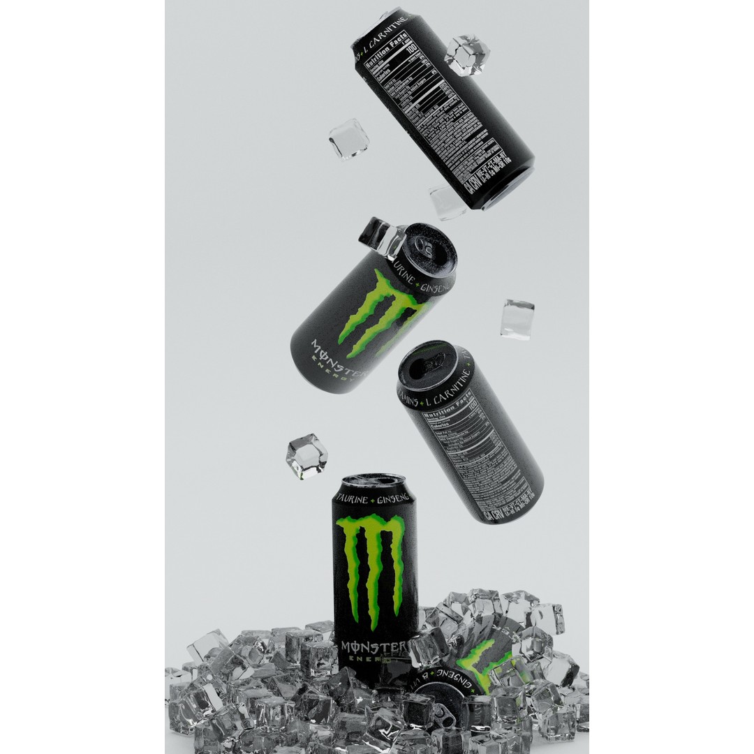 Monster Energy Scene 3D Model – Low Poly Game Ready Asset, FBX - View 4