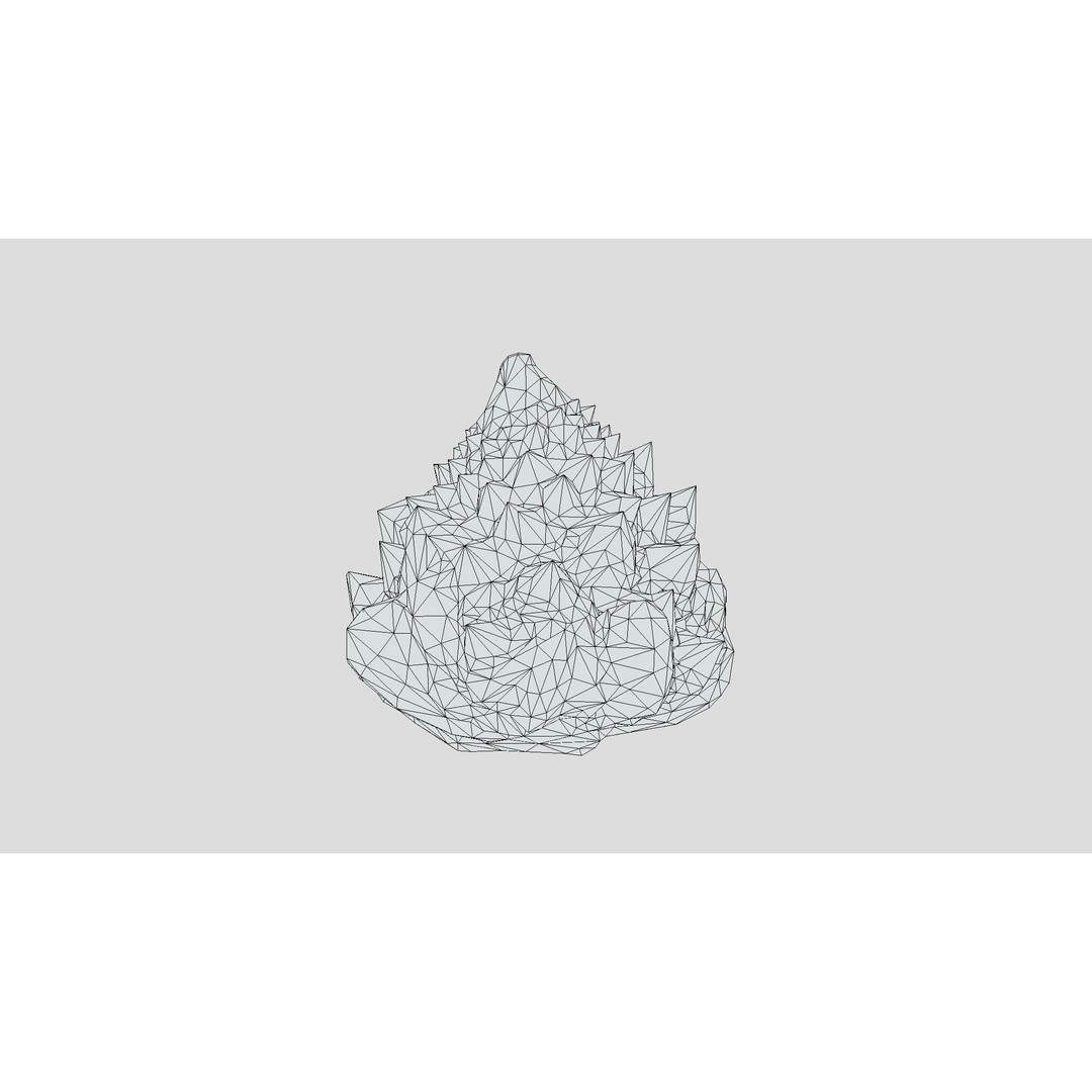 Romanesco 3D Model – Low Poly Vegetable Asset, PBR Textures - View 7