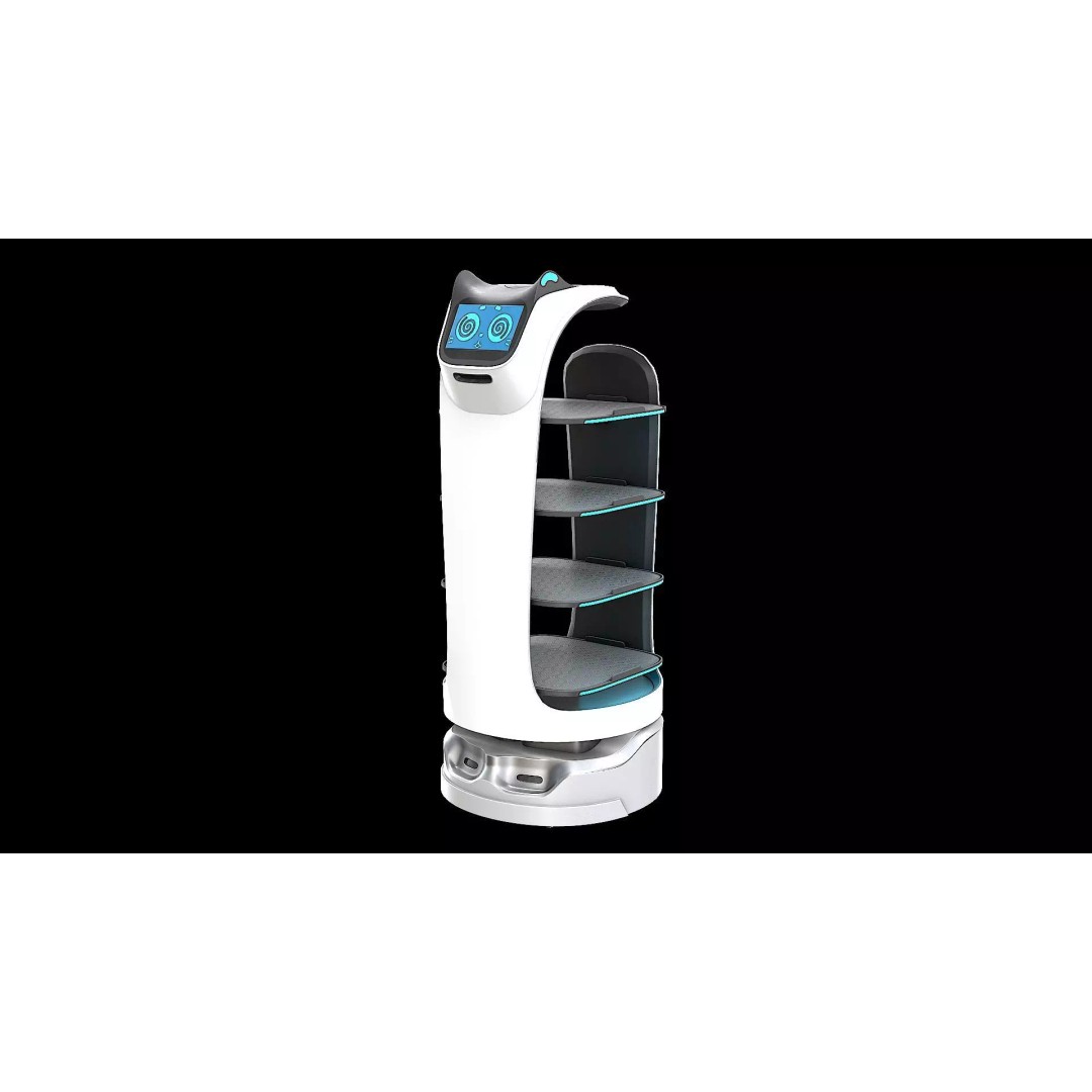 Modern Restaurant Robot 3D Model – Low Poly Game-Ready Asset, FBX - View 2