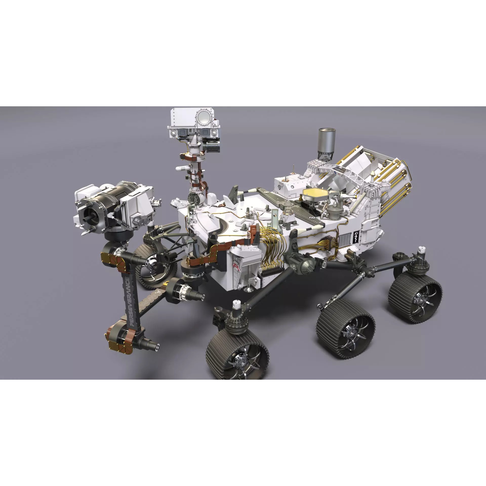 Perseverance Mars Rover - Game-Ready 3D Model - View 2