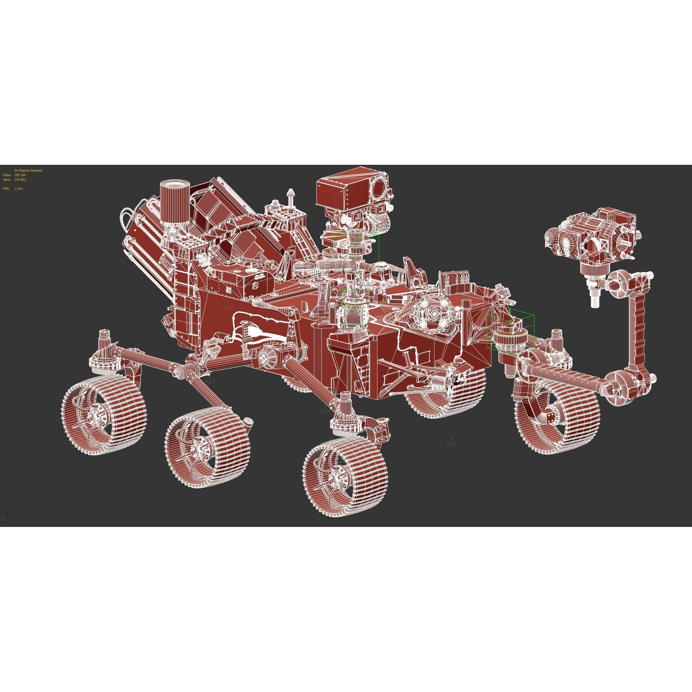 Perseverance Mars Rover - Game-Ready 3D Model - View 29