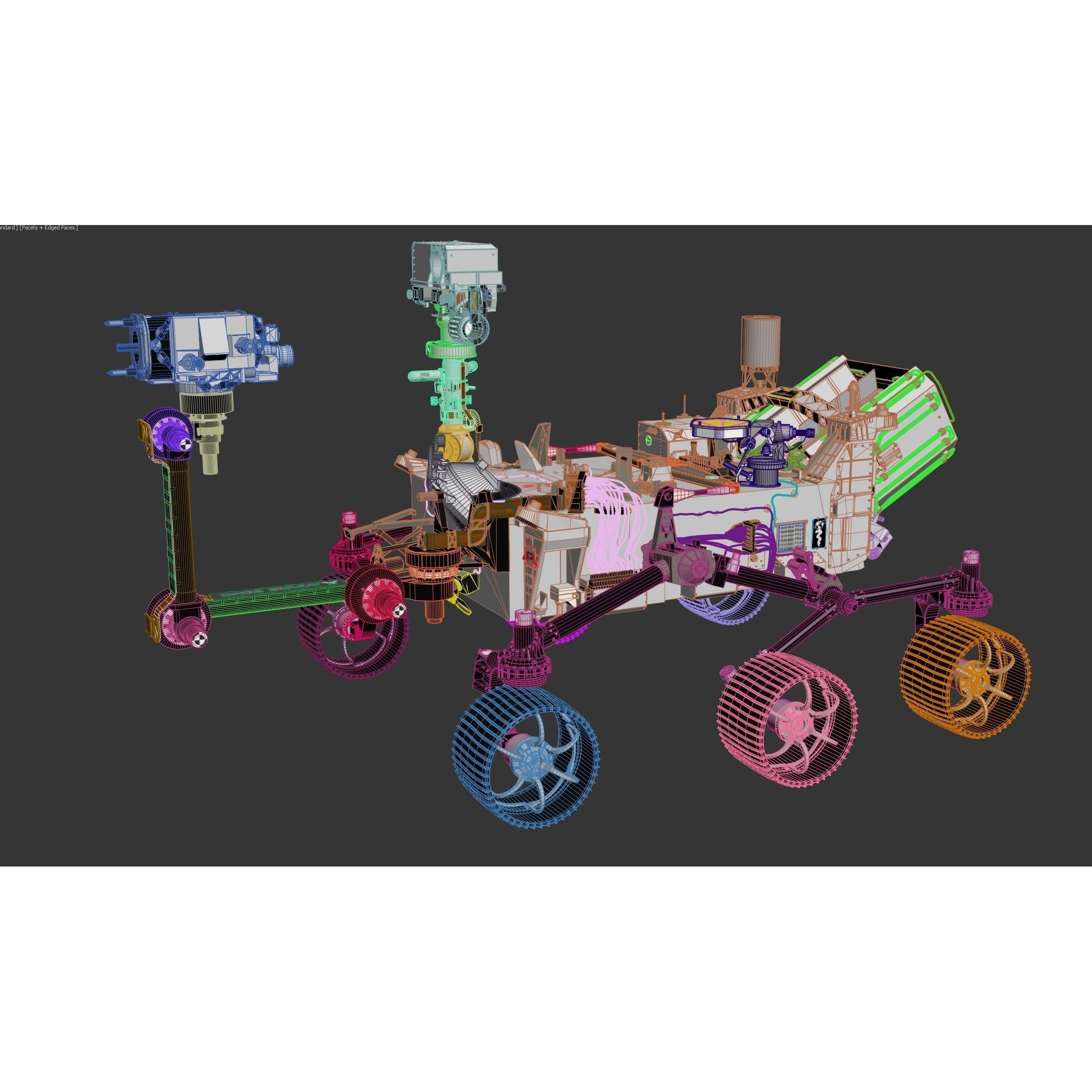 Perseverance Mars Rover - Game-Ready 3D Model - View 30