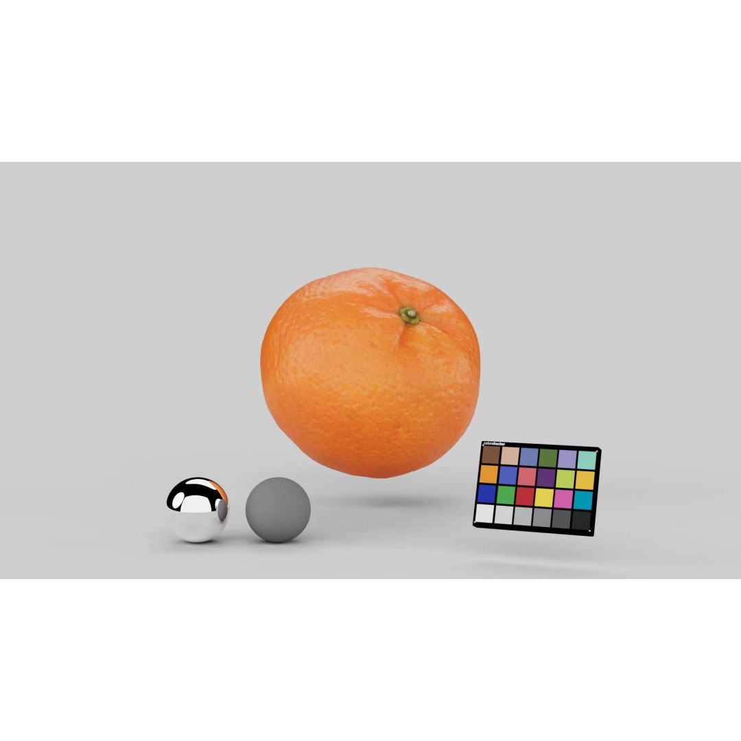 Mandarin 3D Model – Realistic PBR Asset for Food Visualization - View 2