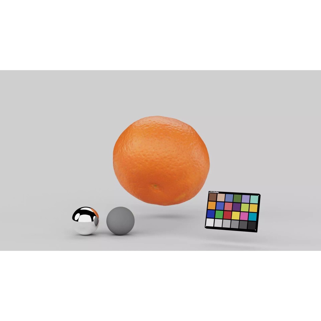 Mandarin 3D Model – Realistic PBR Asset for Food Visualization - View 3