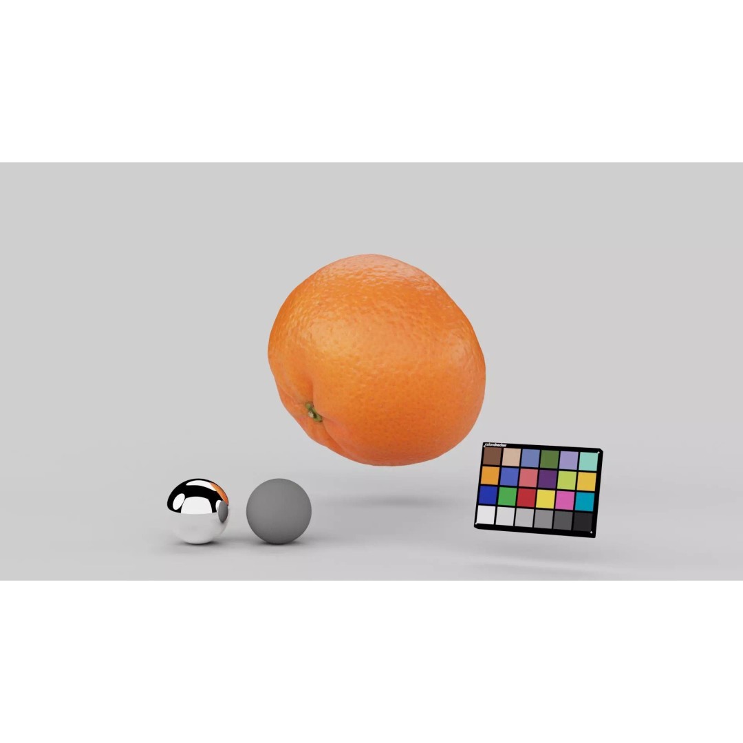 Mandarin 3D Model – Realistic PBR Asset for Food Visualization - View 4