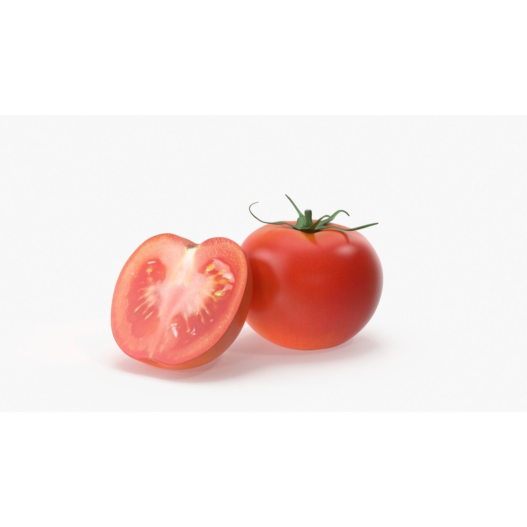 Tomato 3D Model – High Poly PBR Asset, FBX and Textures - View 10