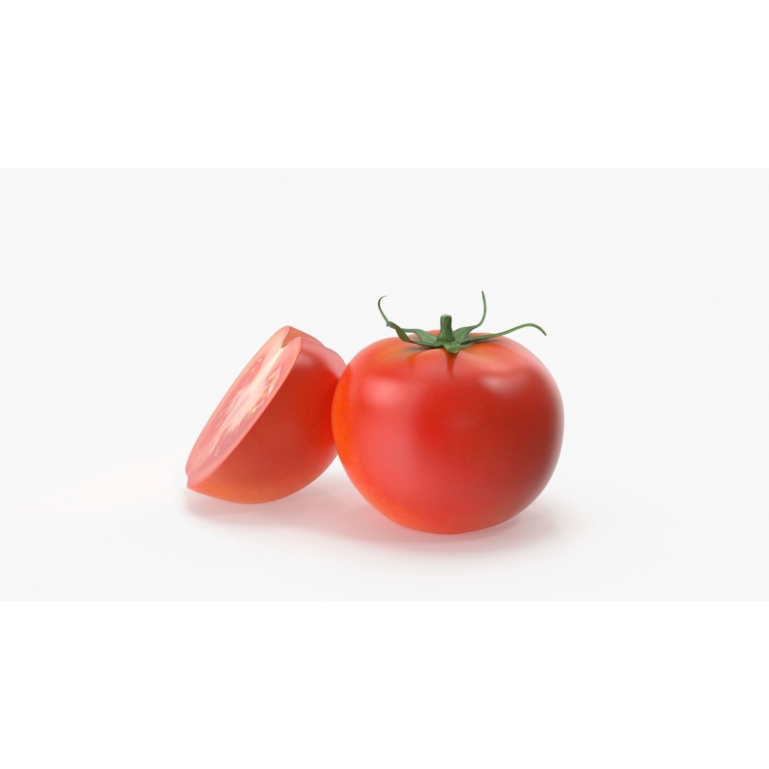 Tomato 3D Model – High Poly PBR Asset, FBX and Textures - View 3