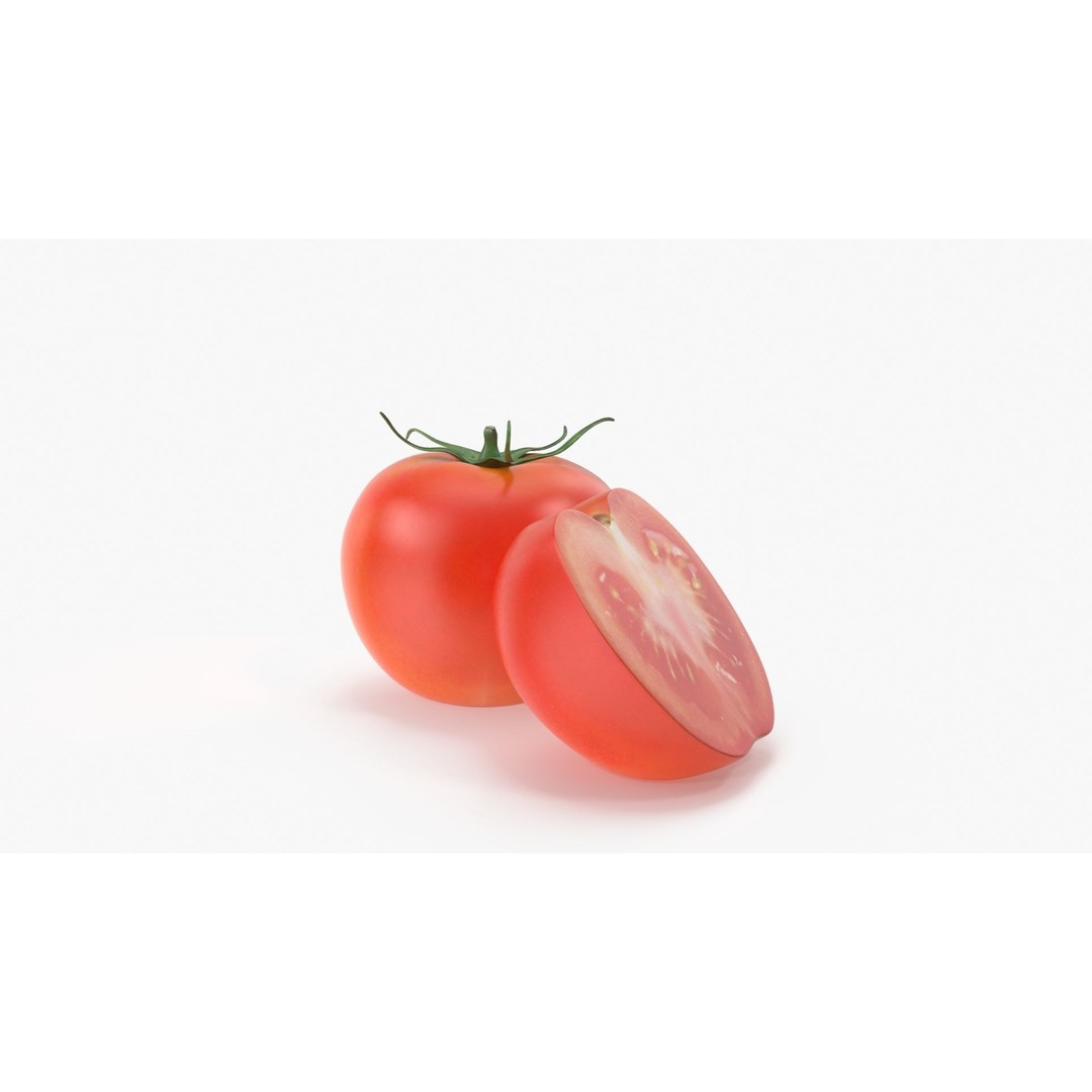 Tomato 3D Model – High Poly PBR Asset, FBX and Textures - View 8
