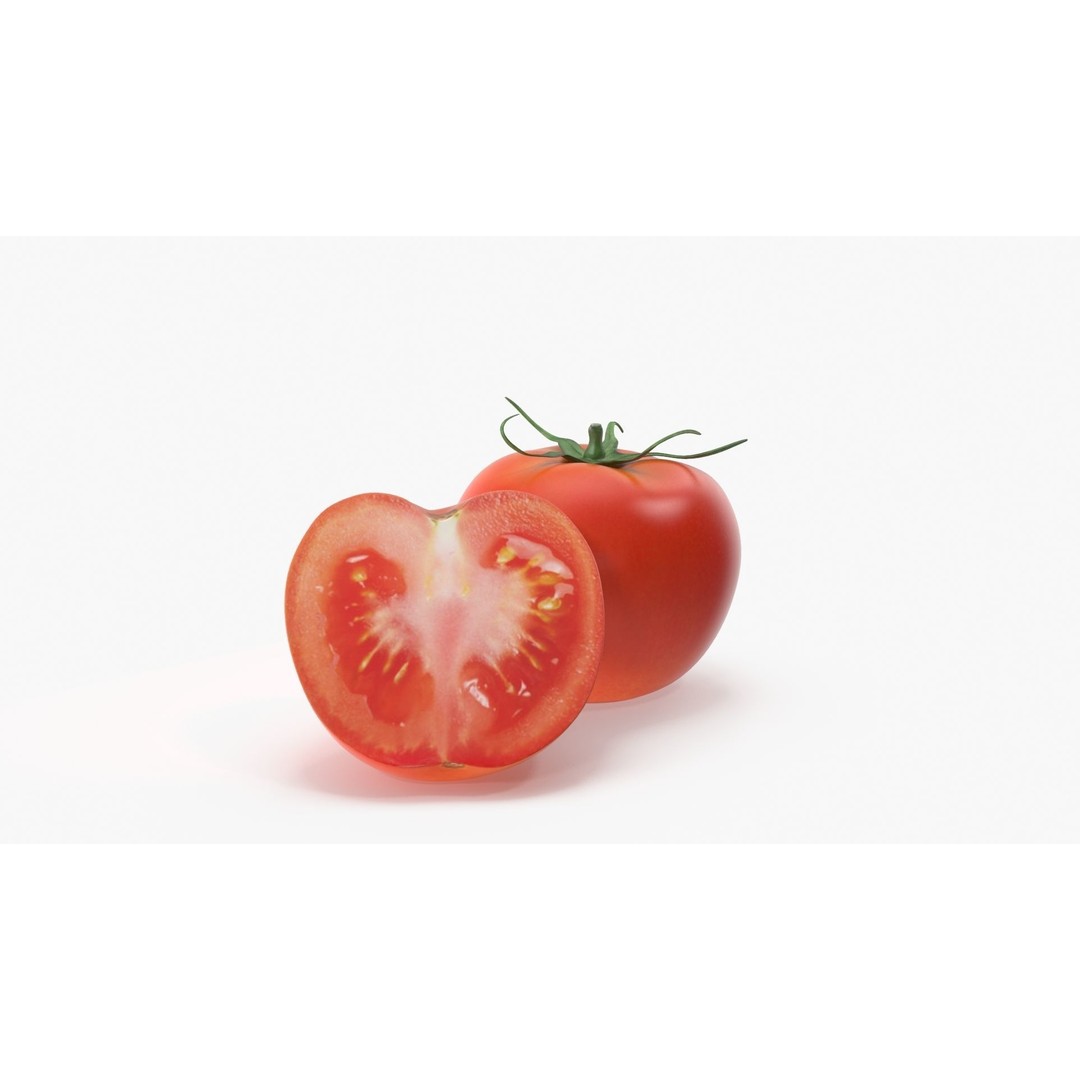 Tomato 3D Model – High Poly PBR Asset, FBX and Textures - View 9