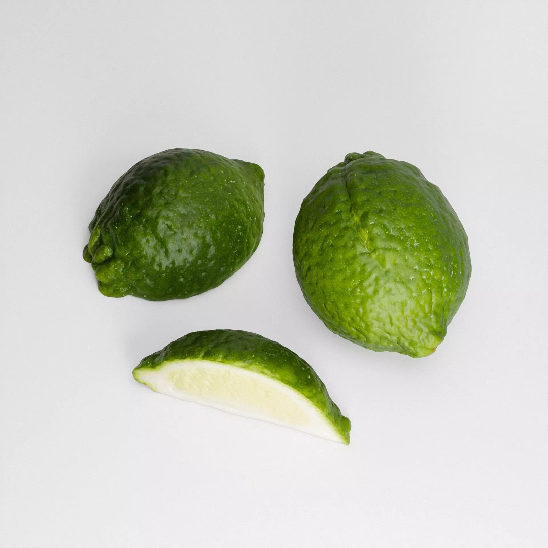 Limes 3D Model – Low Poly PBR Fruit Asset, FBX & OBJ Formats - View 7