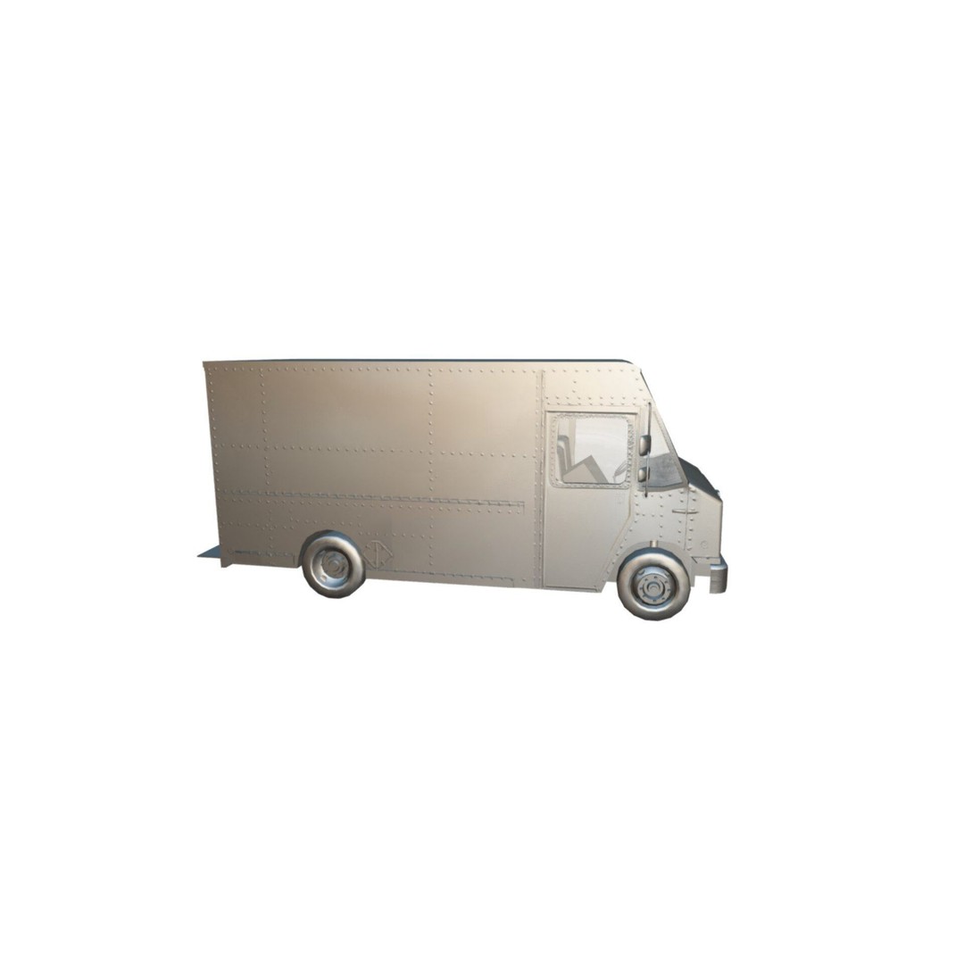 Food Trucks 3D Model – Low Poly Game Asset, FBX and OBJ Formats