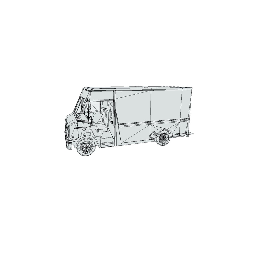 Food Trucks 3D Model – Low Poly Game Asset, FBX and OBJ Formats - View 12
