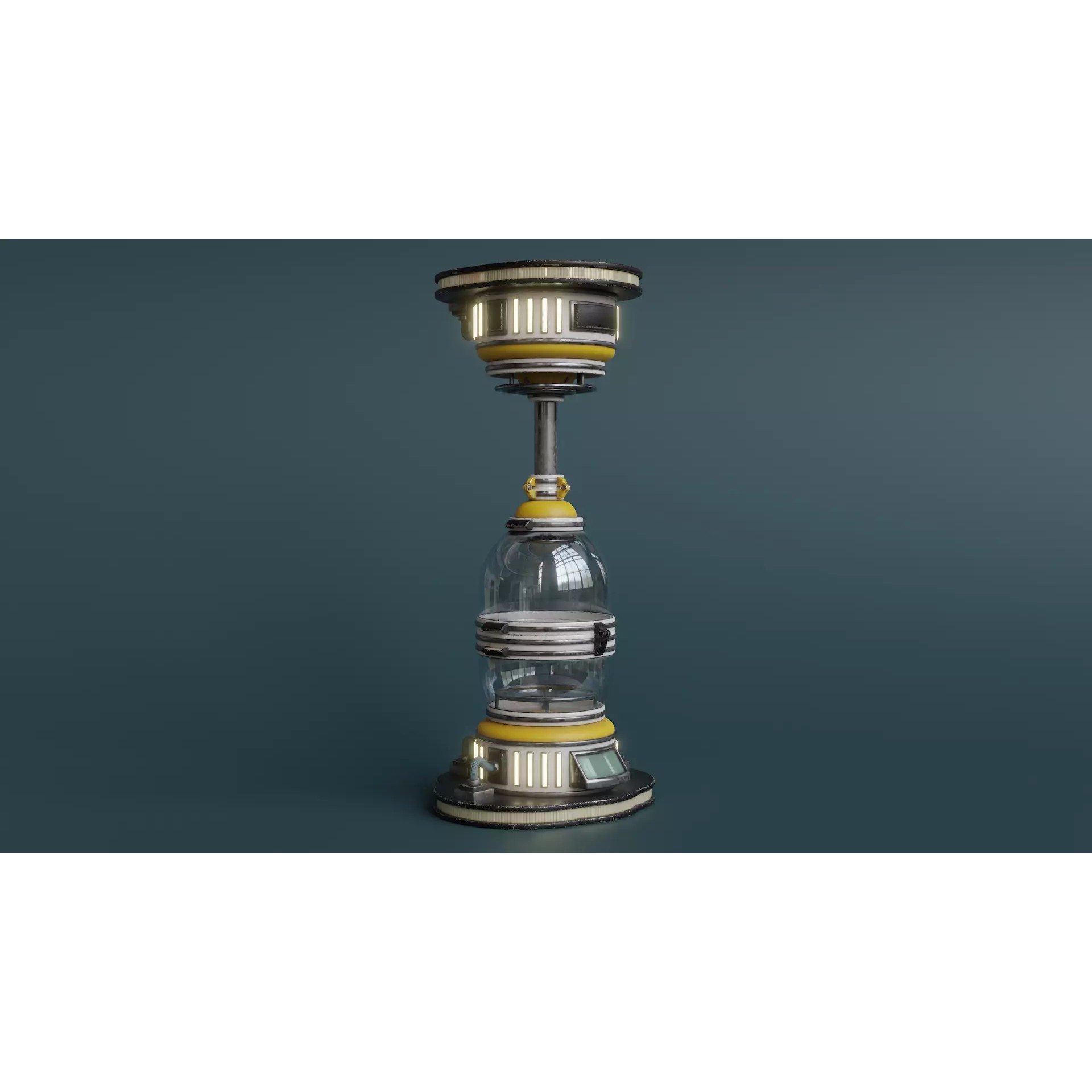 Sci-Fi Incubator - Low-Poly Game-Ready 3D Model - View 2
