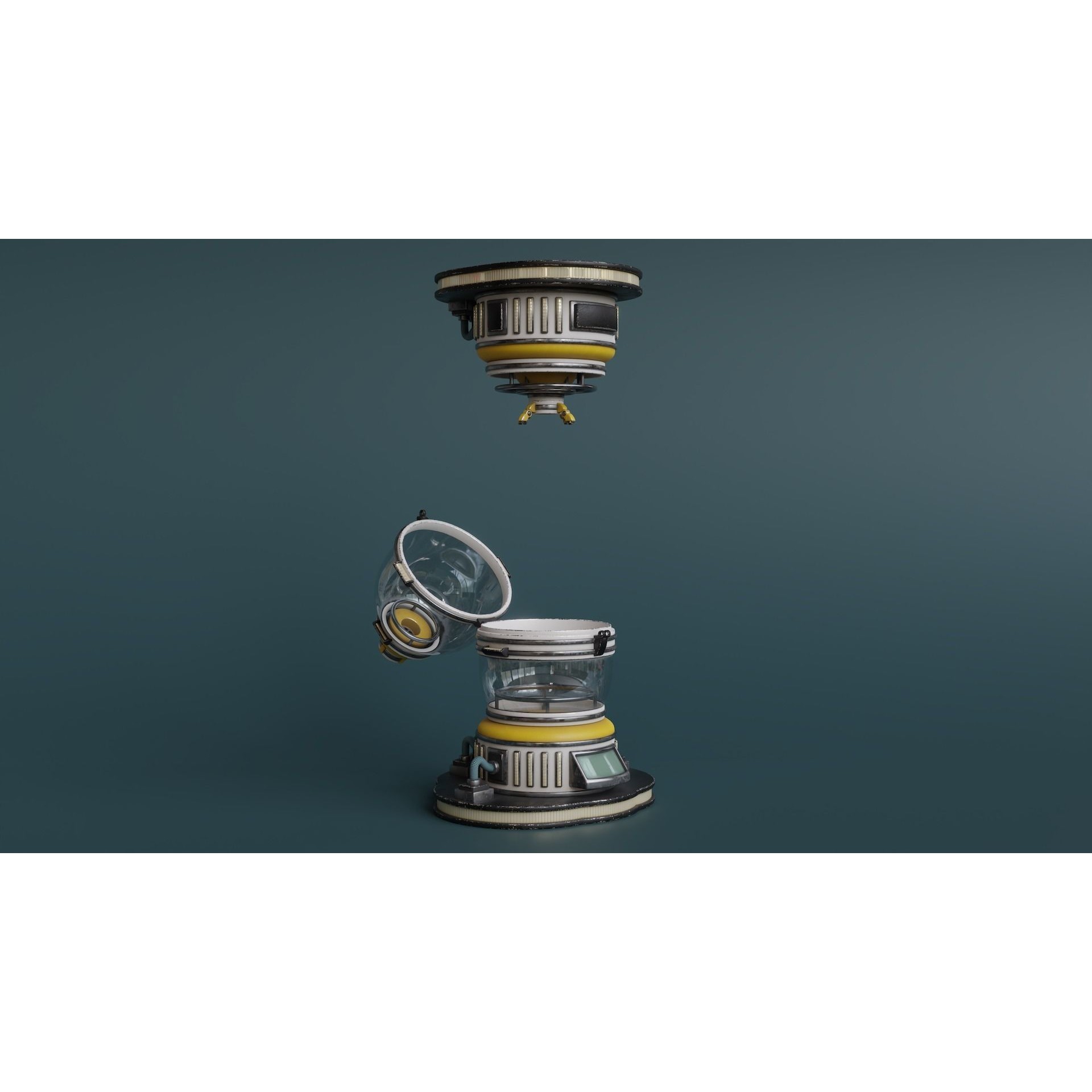 Sci-Fi Incubator - Low-Poly Game-Ready 3D Model - View 5