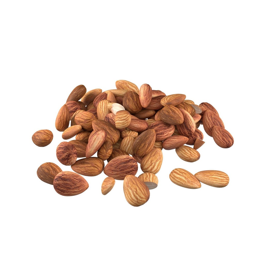 Almonds Collection 3D Model – Low Poly Food Asset, Blender, FBX, OBJ - View 11