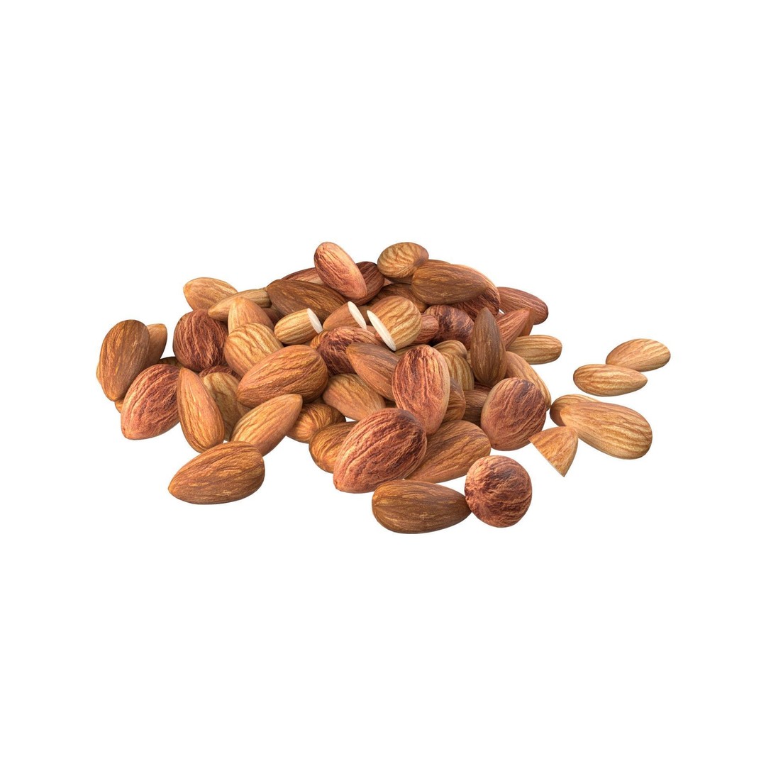 Almonds Collection 3D Model – Low Poly Food Asset, Blender, FBX, OBJ - View 12
