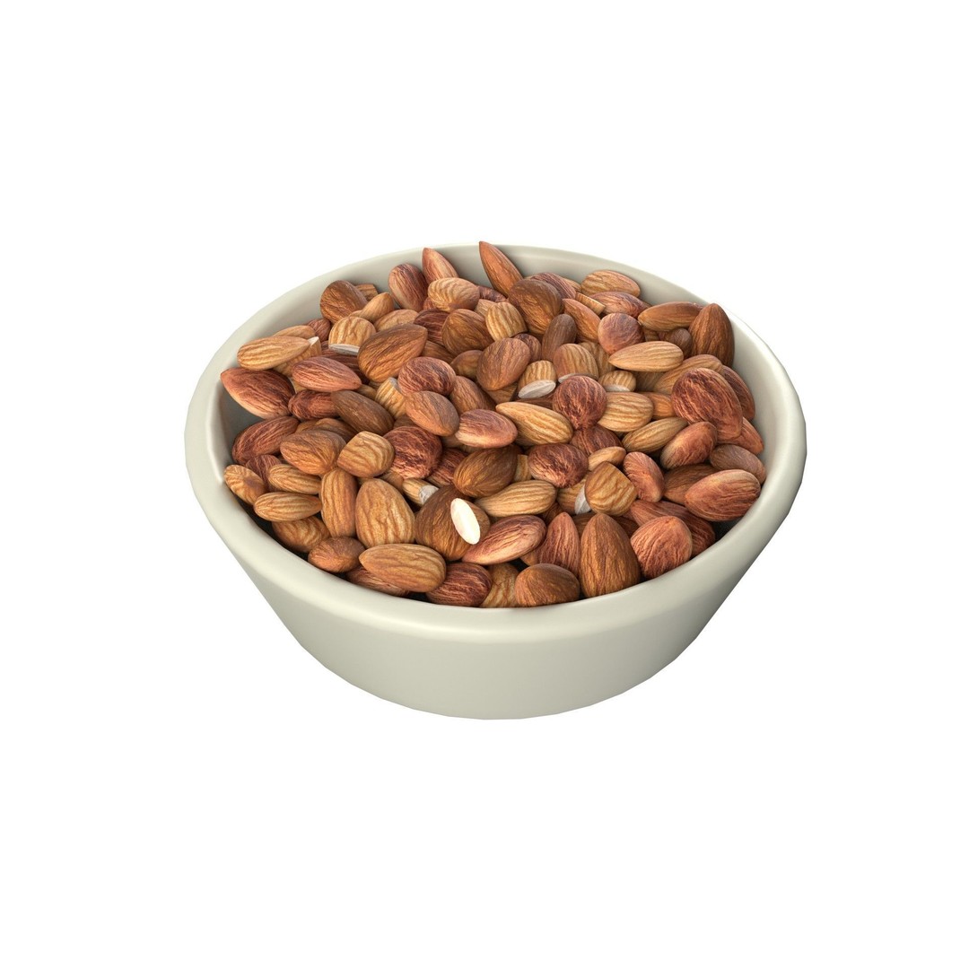 Almonds Collection 3D Model – Low Poly Food Asset, Blender, FBX, OBJ - View 13