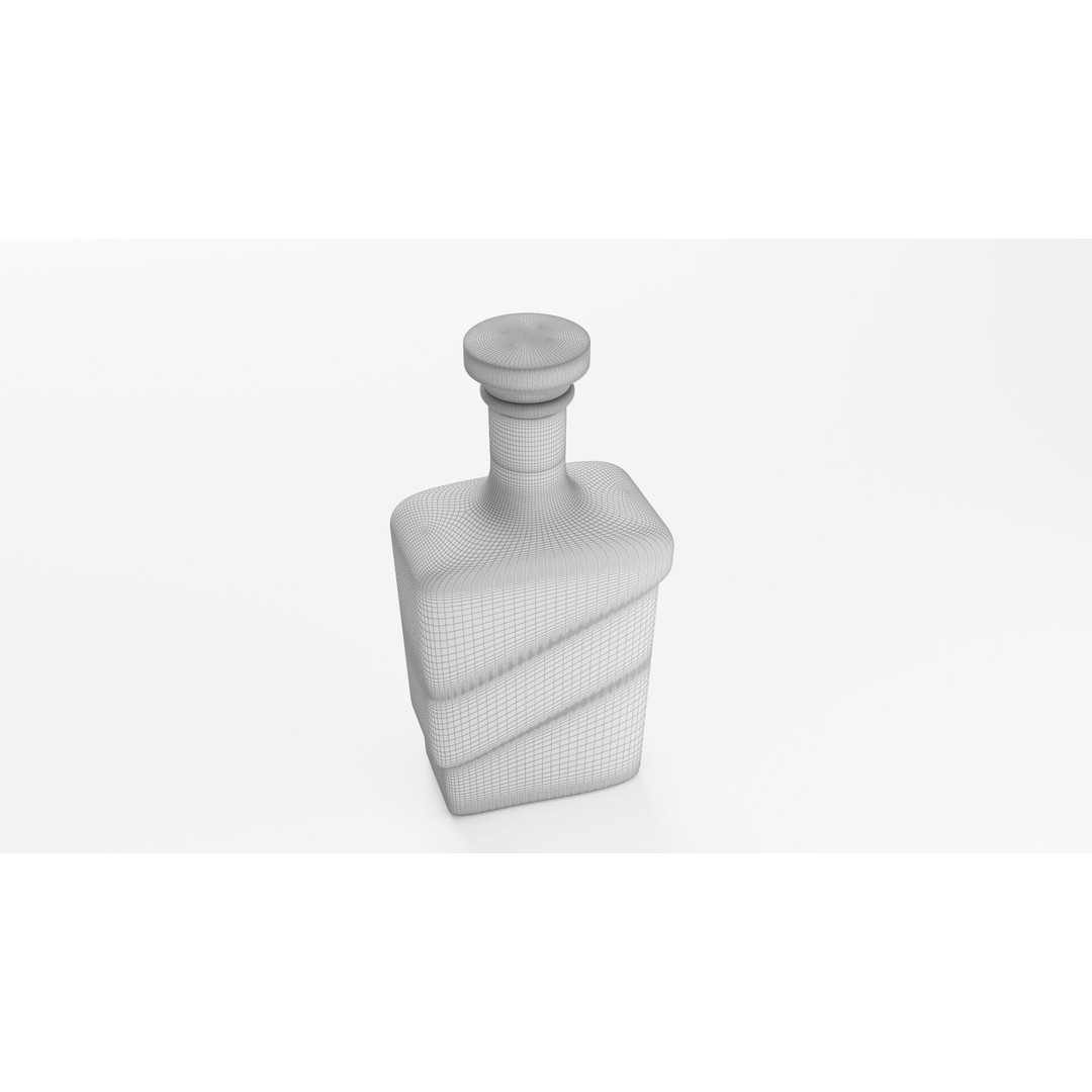 King George Bottle 3D Model – High Poly PBR Beverage Asset, FBX, OBJ