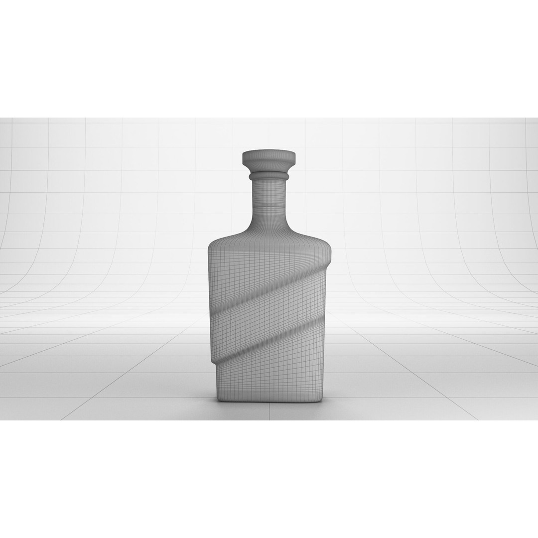King George Bottle 3D Model – High Poly PBR Beverage Asset, FBX, OBJ - View 5