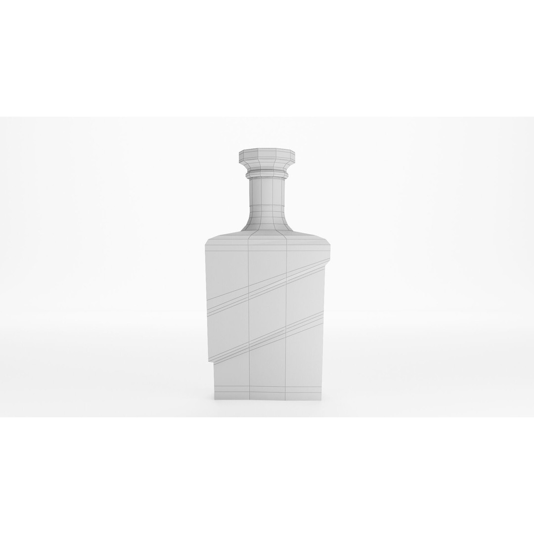 King George Bottle 3D Model – High Poly PBR Beverage Asset, FBX, OBJ - View 6